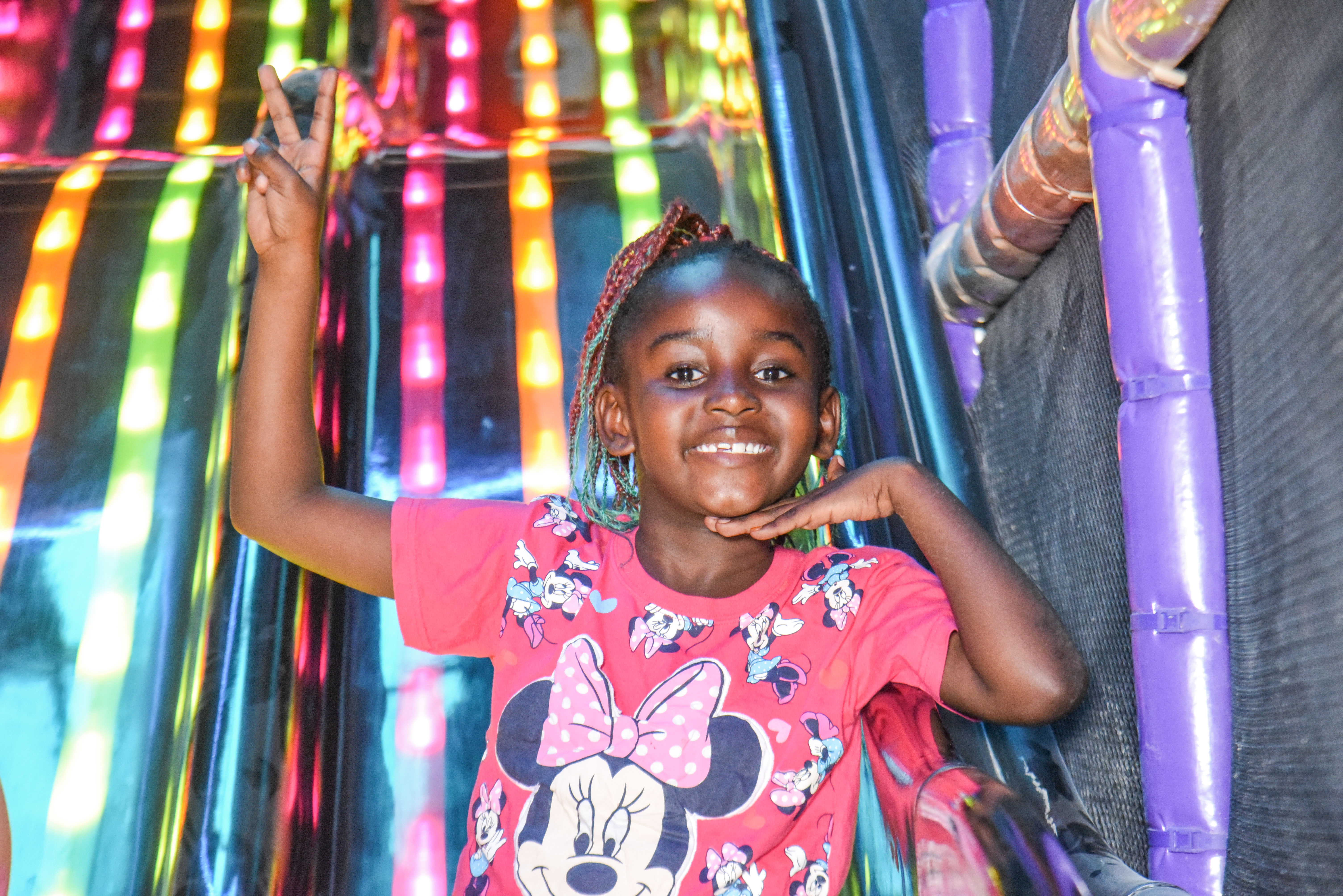 Kids having a blast in the colourful ball pit at The Hub Park, Nairobi's top indoor amusement center.