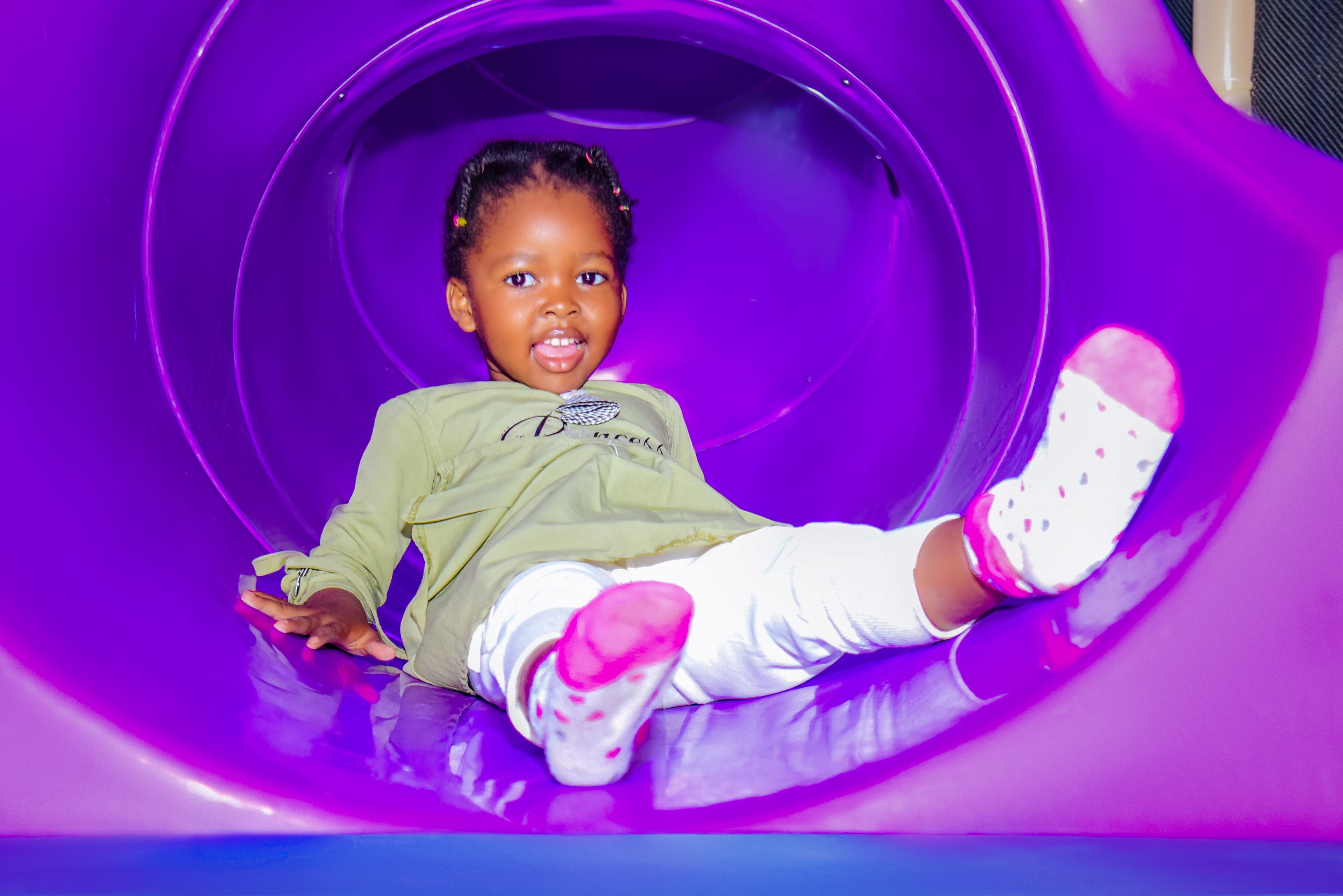 Happy toddler playing